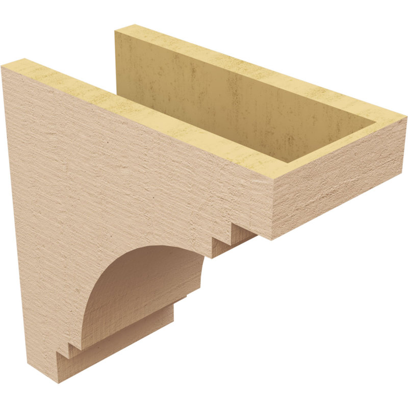 Bois de cèdre brut Pescadero, Corbeau Thane, brun clair apprêté, H 12 po x l 6 po x P 12 po