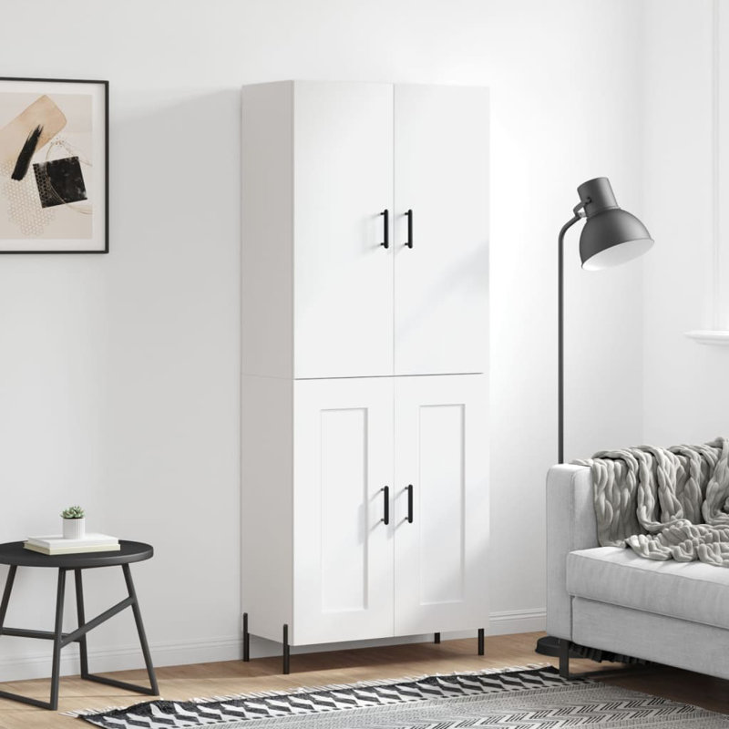 Mikhi 4 Door Manufactured Wood Wardrobe