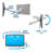 Mount-It! Quad Monitor Desk Mount, Full Motion Monitor Arms for 4 Computer Displays, Aluminum Mount