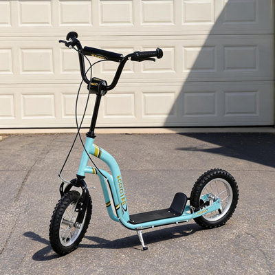 Scooters pour enfants avec acier bleu et caoutchouc et 18,6 x 9 x 13,2 po, conception réglable