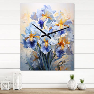 Antigone - Irises Wall Clock Oversized