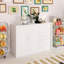 Buffet en bois 89,70 pouces avec table extensible et tiroirs-1026036759
