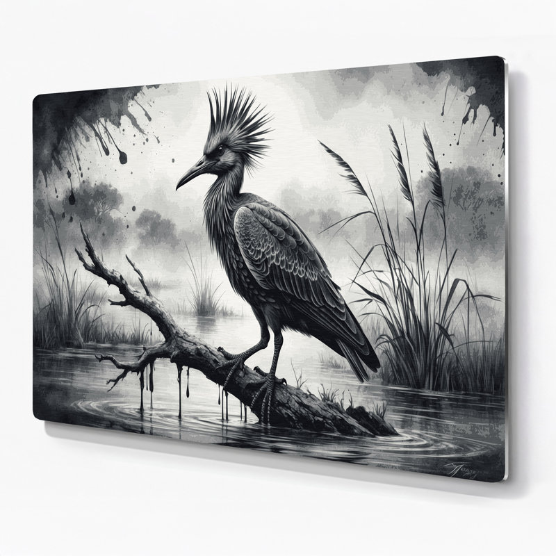Art mural gris sur toile faune, H 16 po x l 20 po