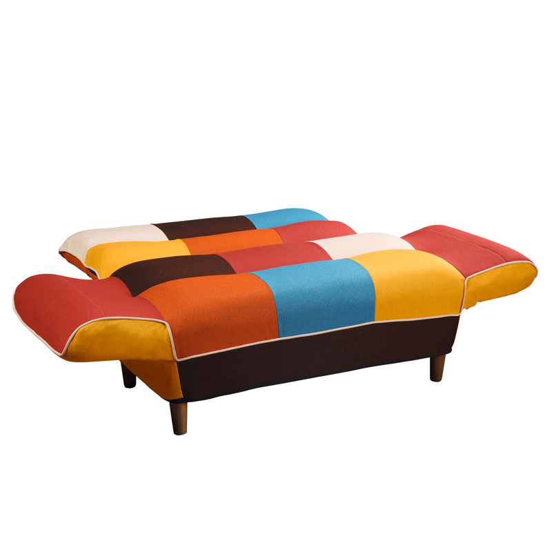 Canapé-lit à accoudoirs carrés 71,6 po Brenan, Polyester
