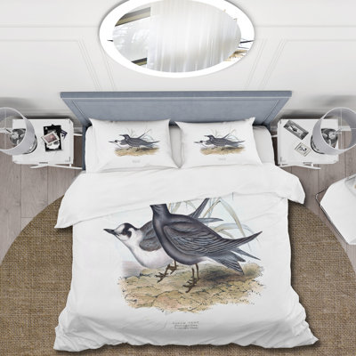 Ensemble de housse de couette traditionnel Vintage Bird Of Europe II - microfibre de polyester