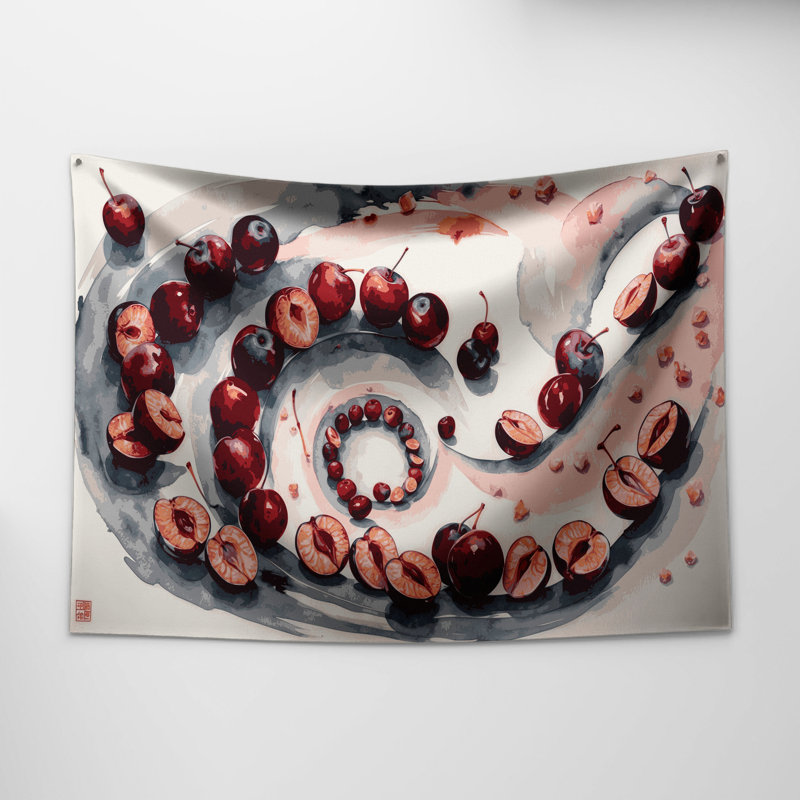 Tapisserie murale Fruit Umeboshi, 51 po x 60 po