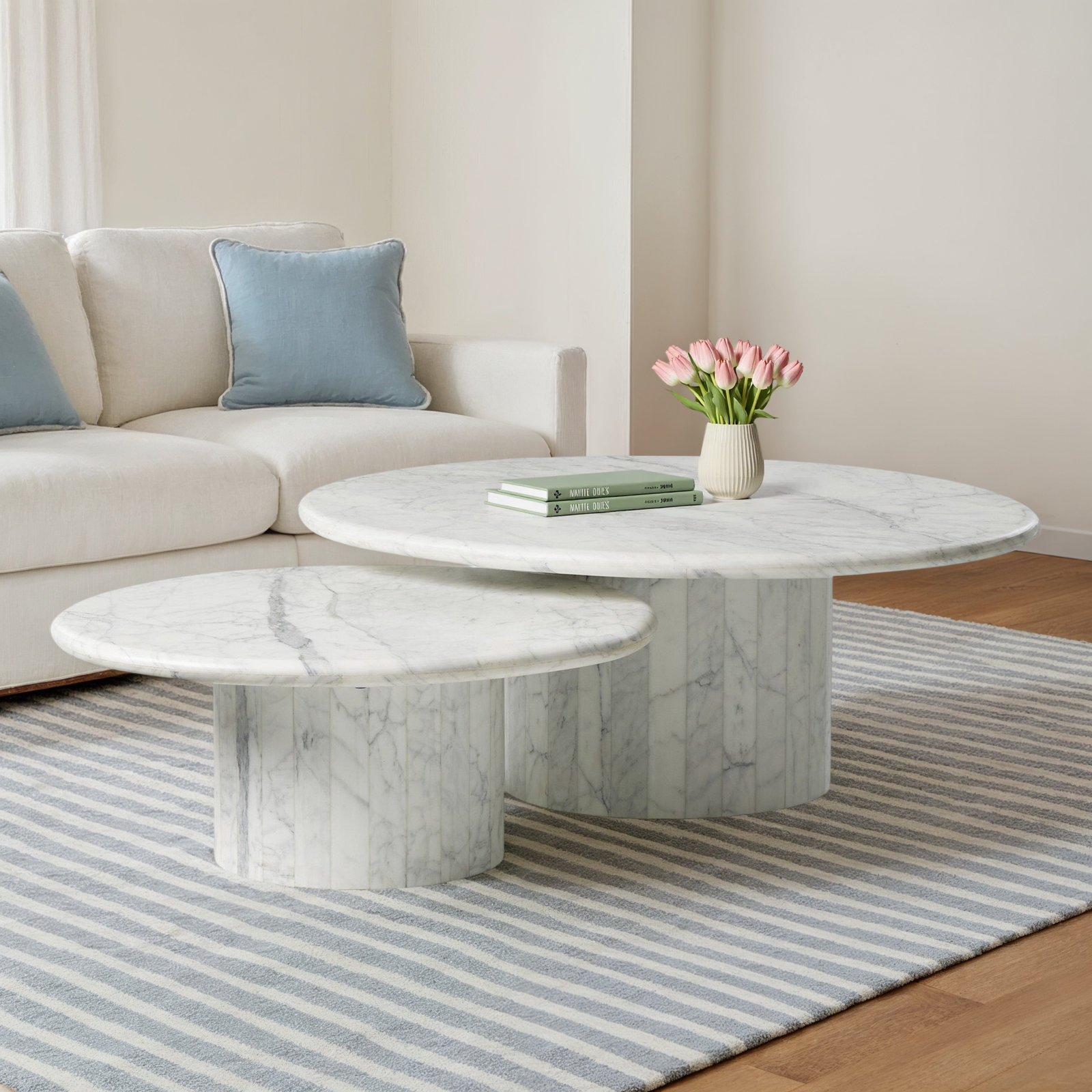 Brennan Coffee Tables, Aged Belgium Bleach