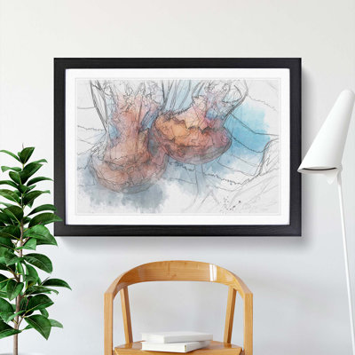Pink Jellyfish in Abstract - Framed Print
