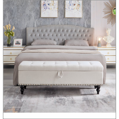 59" Bed Bench Ottoman with Storage