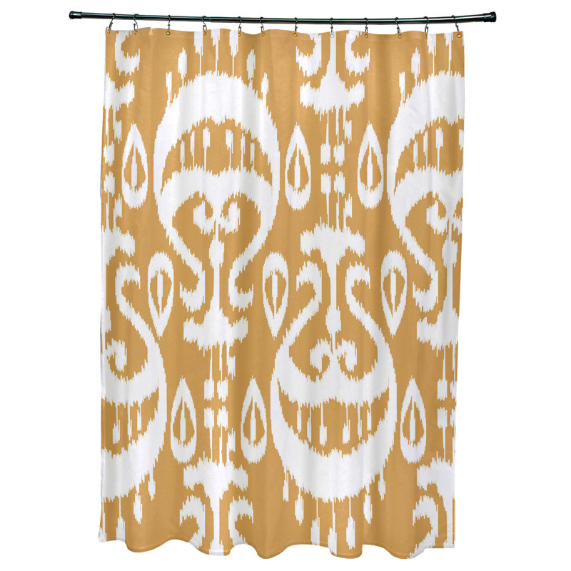 Rideau de douche simple Melchior Ikat, Or