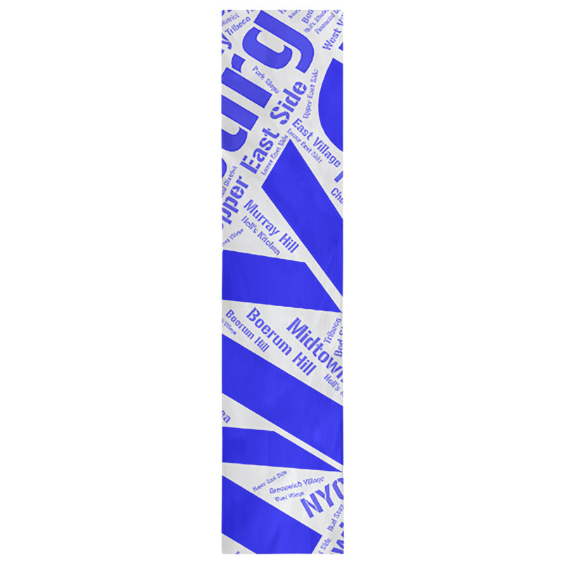 Chemin de table, 90 po x 16 po, Bleu, New York