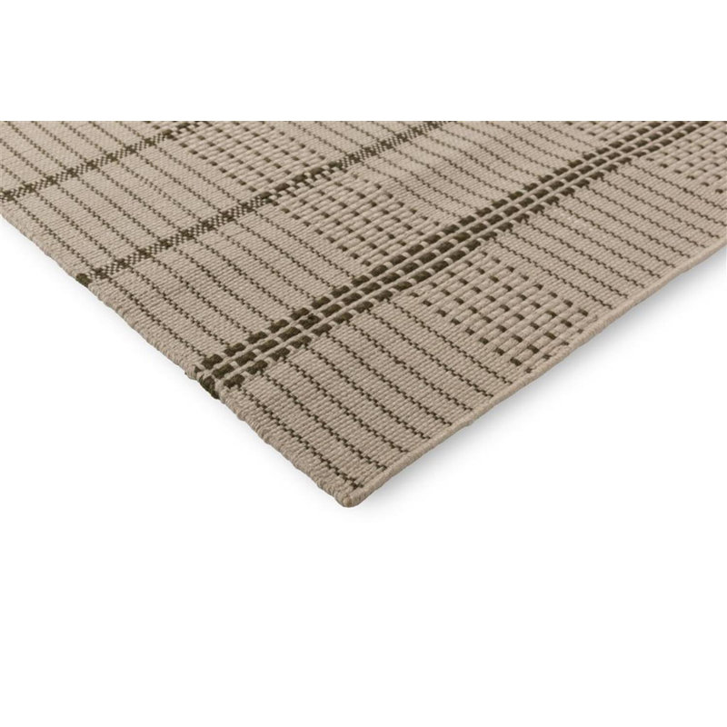 Zona Striped Area Rug in Olive/Beige, Rectangle 4'7" x 6'7"
