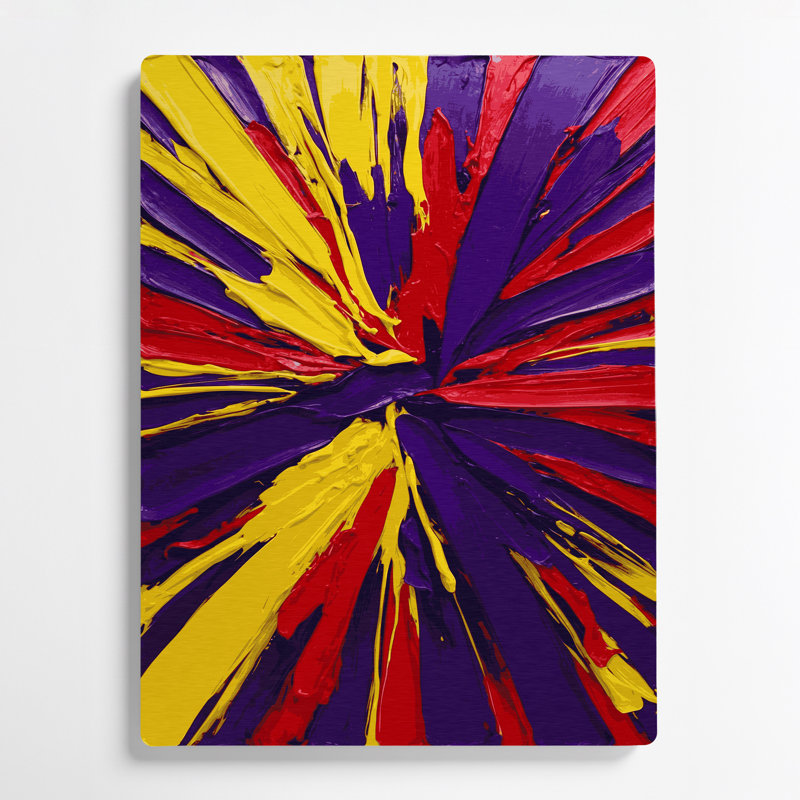 Abstract Colour Field 56 Purple Metal Wall Art, 16" H x 20" W