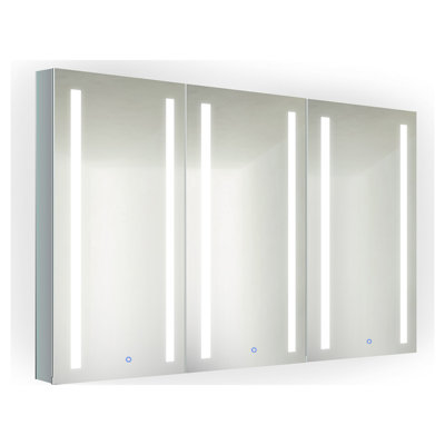 Terwiujger 45'' W 30'' H Frameless Medicine Cabinet Mirror 9 Adjustable