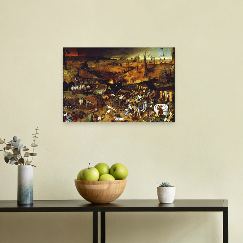 Le triomphe de la mort, impression abstraite classique de paysage contemporain, H 12 po x l 18 po
