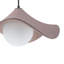 Luminaire suspendu moderne sculptural 15,75 po Abat-jour en plâtre ondulé avec finition noir mat réglable en hauteur pour îlot de cuisine