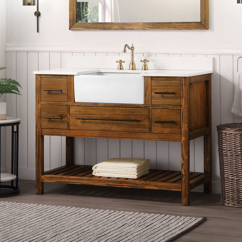 Pompierie 48'' Single Bathroom Vanity with Ceramic Top