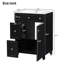 Armoire de salle de bain avec lavabo en céramique, 2 tiroirs, 1 porte-11904987