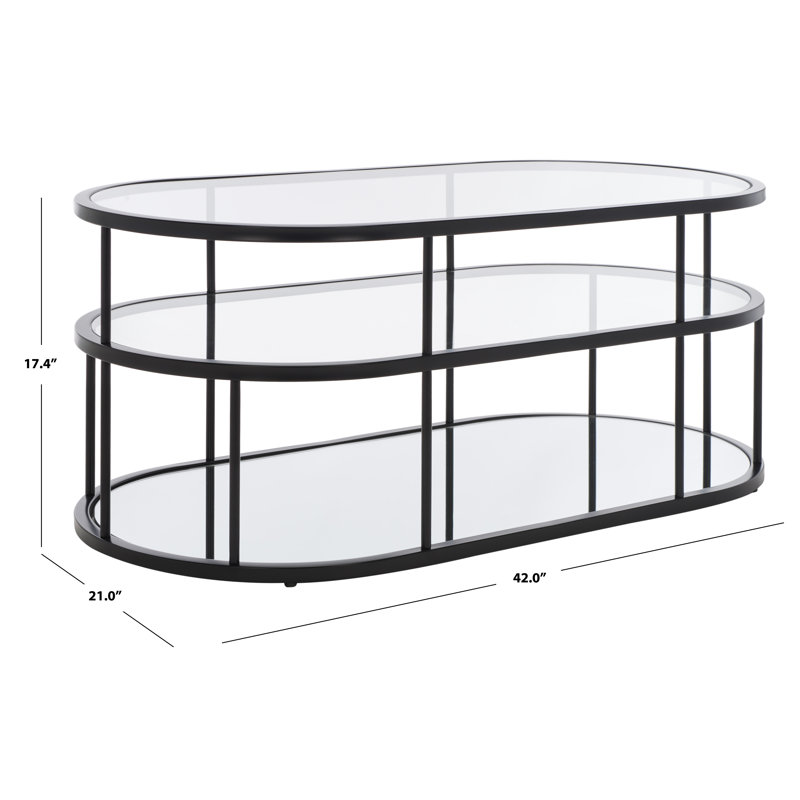 Table basse avec rangement Janta, Noir