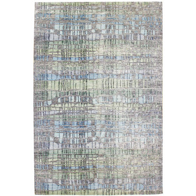 Ikat Area Rug in Gray