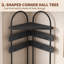 Banc de coin d'angle pour vestibule, porte-manteau d'entrée 6 crochets et rangement pour chaussures, 71 po-1493627474