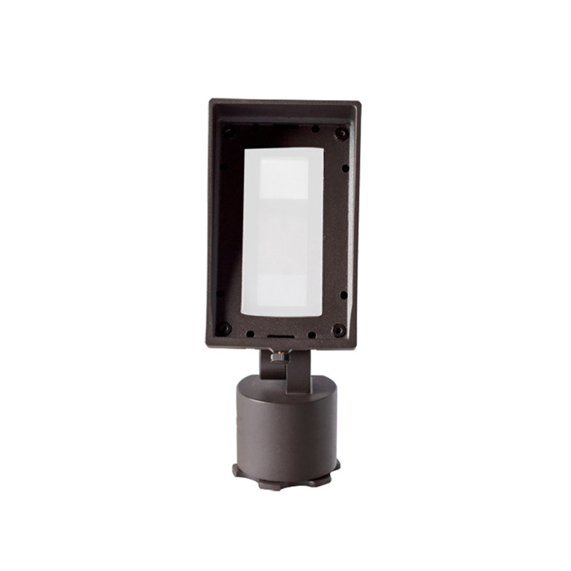 Projecteur extérieur à DEL en métal massif à basse tension, Noir / brun, 2700 K