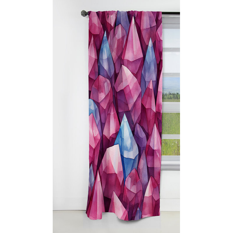 Ikner - Rideau formes abstraites - Rideau occultant - 1 panneau, L 52 po x L 120 po