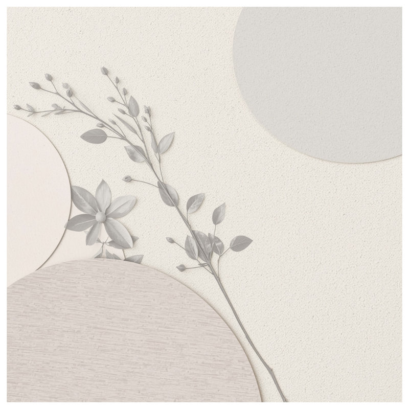 Édredon gris à cercles floraux, Twin Extra Long