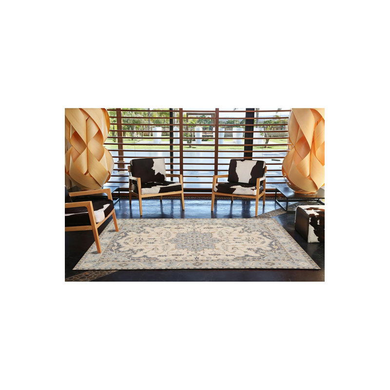 Tapis décoratif traditionnel à franges Traditional Floral, Tapis de couloir 3 pi 3 po x 9 pi 10 po