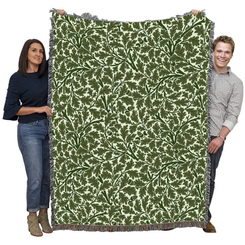 Jeté vert Pure Country Weavers William Morris, Vert, L 54 po x L 72 po