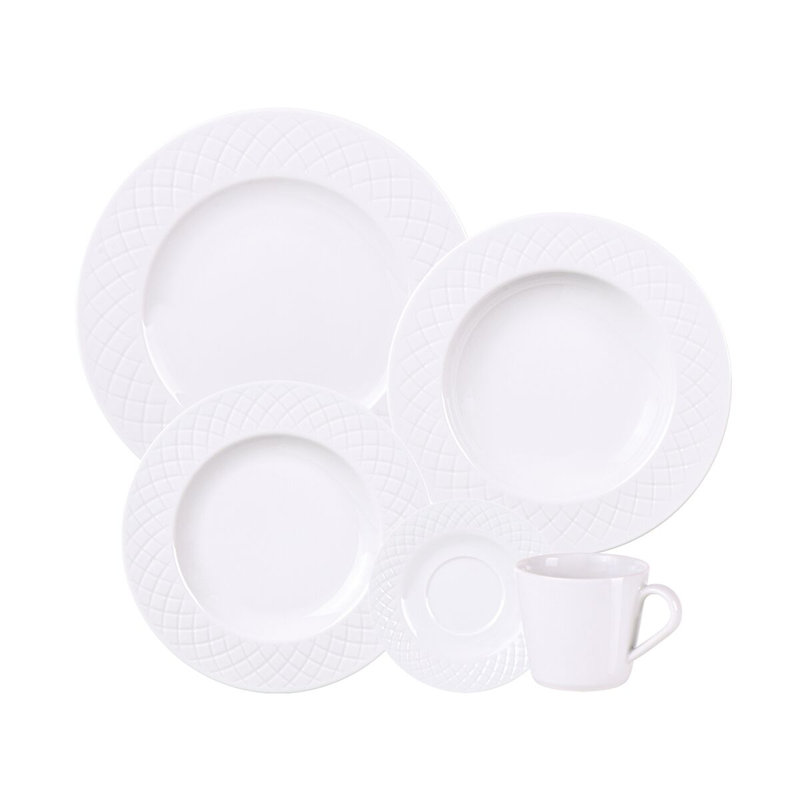 20 Piece Porcelain Dinnerware Set - Service for 4