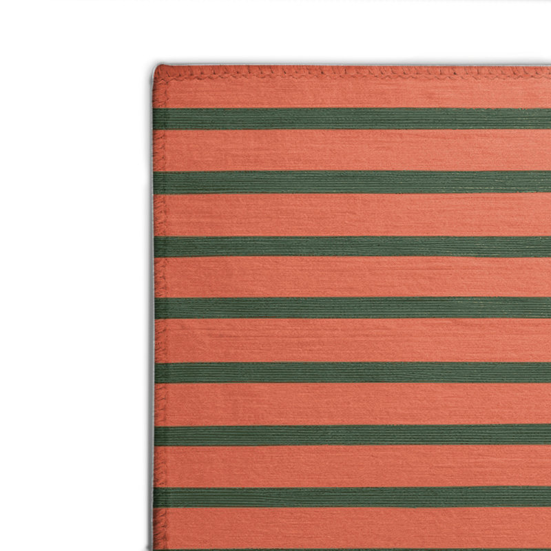 Tapis intérieur / extérieur brun HorizontalStripes, Rectangle 4pi x 6 pi