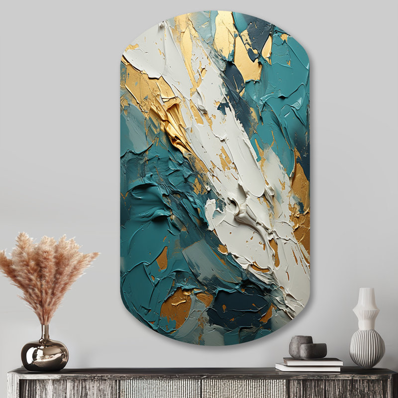 Llanas - formes abstraites cylindriques, art mural en métal asymétrique, H 43 po x l 23 po