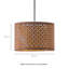 20cm H Linen Drum Lamp Shade ( Screw On ) in Coffee Brown