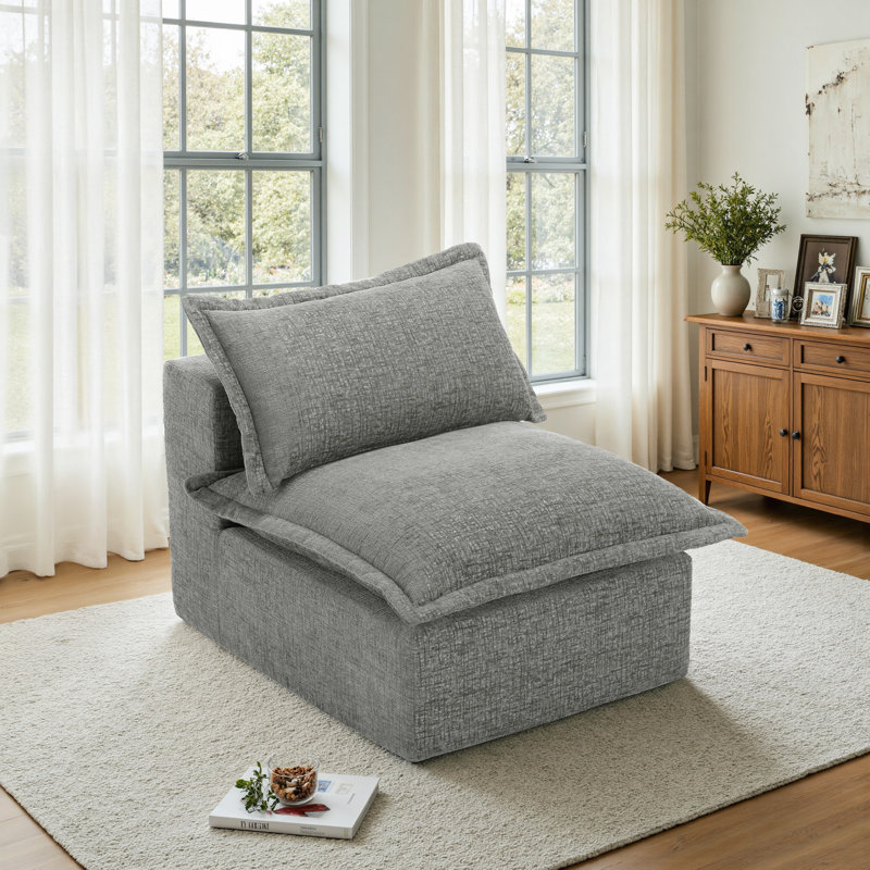 Upholstered Accent Chair, Grey