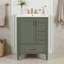 Meuble-lavabo en bois 24 po avec lavabo, poignées, tiroirs et porte 24 po -390195987