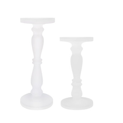 14'' H Glass Tabletop Candlestick