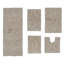 Tapis pour salle de bain 100% coton avec revers en latex Bell Flower Collection (ensemble de 5)-425490204