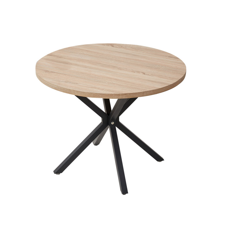 Vintage Style Dining Table - Round Table  For 4 To 6 People - 100 X 77 Cm (W X H), Natural