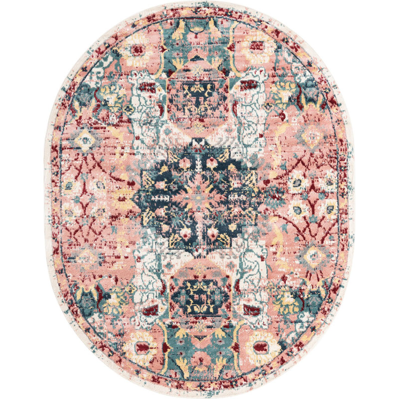 Endel Abstract Indoor Rug, Oval 8' x 10'