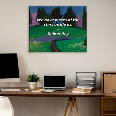 Artsy Quote "We have pieces of the stars inside us." By Rainer Rey Gallery Wrapped Canvas