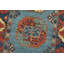 Tapis de style tribal bleu en laine noué à la main 2 pi 9 po x 9 pi 6 po Kazak