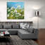  «Summer Field 2» par Danhui Nai, art mural en verre acrylique, 36 po x 36 po