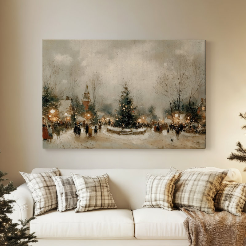 Candlelit Candle at Dusk-Premium Gallery Wrapped Canvas, 12" H x 18" W