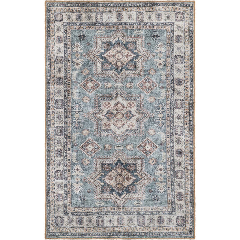 None Huguenot Area Rug Soft Green Color, Rectangle 3'6" x 5'6"