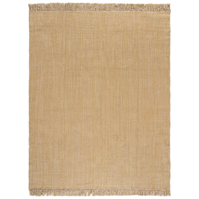 Tapis Montauk 324 tissé à la main en coton recyclé, sans motif