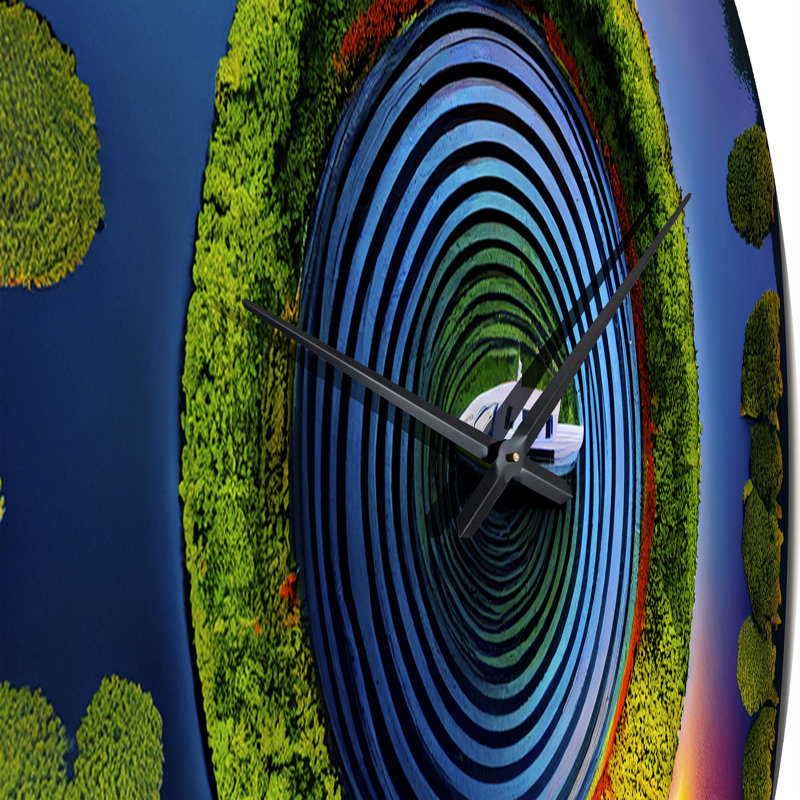 Horloge murale Arial View, Grand