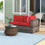 Ensemble de conversation modulaire en rotin pour 2 personnes-370442851-370442876
