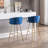 Bar Stools,with Chrome Footrest and Base Velvet + Golden Leg Simple Bar Stool-529273729-529273734