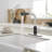 Pull Out Single Handle Kitchen Faucet With Deck Plate and Supply Lines-105373461